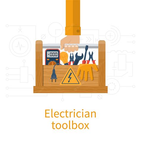 cartoon electrical box|Electrician box cartoon flat vector image .